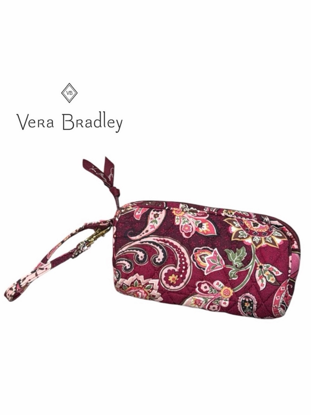 Vera Bradley Retired 2005 Piccadilly Plum Pattern Wristlet